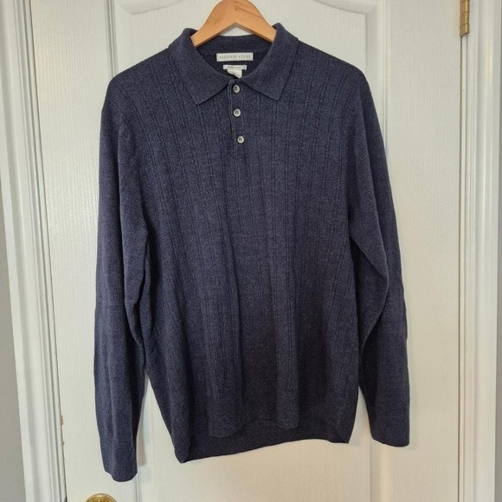Navy Blue Geoffrey‎ Beene Pullover Sweater